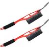 2 Pcs Car Snow Removal Brush,pvc Brush Wire Auto Ice Snow Brush With Foam Handle For Remove House Car Snow Frost