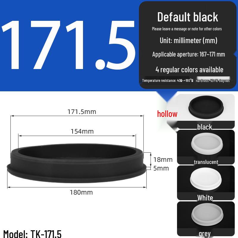 Black High-Temperature Resistant T-Shaped Silicone Stopper - Round Hole Rubber Gasket & Shock-Absorbing Blind Plug