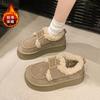Women's fashion lightweight winter warm snow boots plush lining non-slip wear casual outdoor sports cotton boots velcro fur shoes