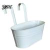 Metal Flower Pots with Hooks Hanging Planter Pot Drainage Holes Detachable Hooks Balcony Railing Planter Boxes Plant for Garden Fence Indoor