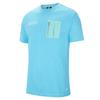 FC Barcelona Crest Pocket Training Football Short Sleeve T-Shirt Men Tops Blue DC7280-425