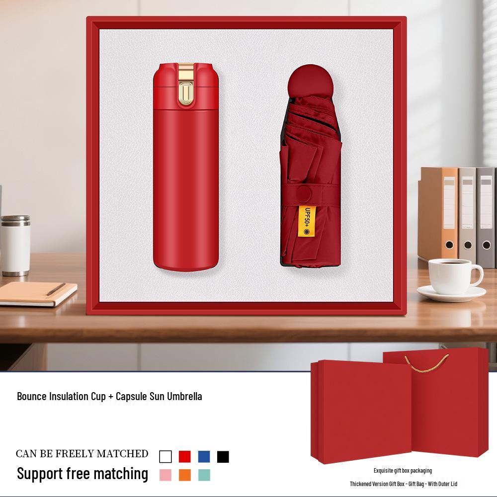 Company Anniversary Custom Logo Bounce Cup Set - Premium Customer Gift Event Souvenir