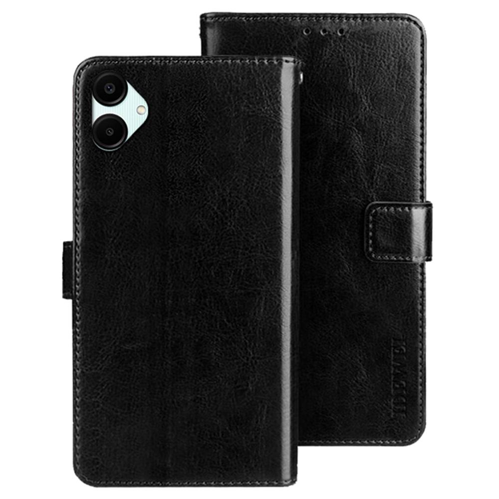 For Samsung Galaxy A06 5G Stand Case Crazy Horse Texture Leather Phone Cover