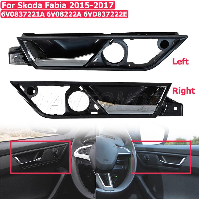 Internal Door Handle Car Door Internal Actuator For Skoda Fabia 2015-2017 6V0837221A 6V08222A 6VD837222E