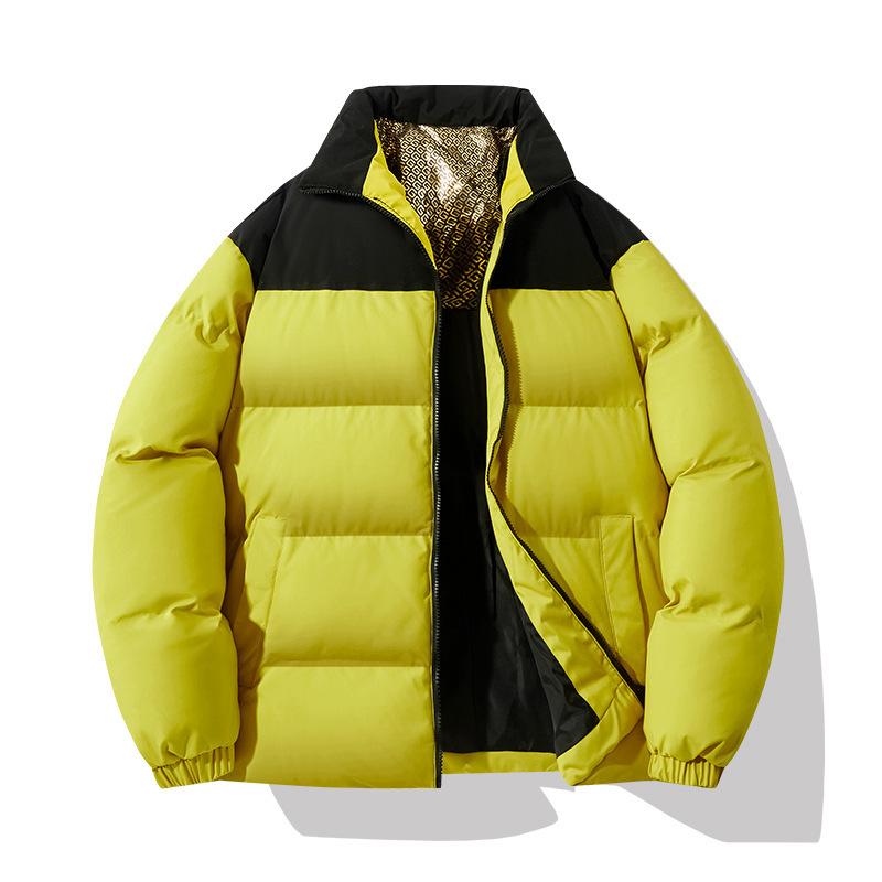 

Зимняя одежда для пар с хлопковой подкладкой Модные брендовые утепленные куртки с хлопковой подкладкой Теплые куртки с графеновой подкладкой Модная одежда для хлеба Топы XXXL жёлтый