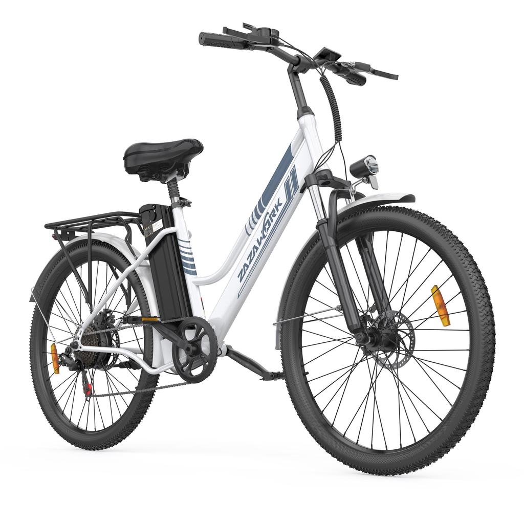 ZAZAWORK C26 Pro Urban Electric Bicycle 250W Motor 36V20Ah Battery 26 Inch Wide Tires 25KM/H Speed 120KM Range E-Bike With Two Seat