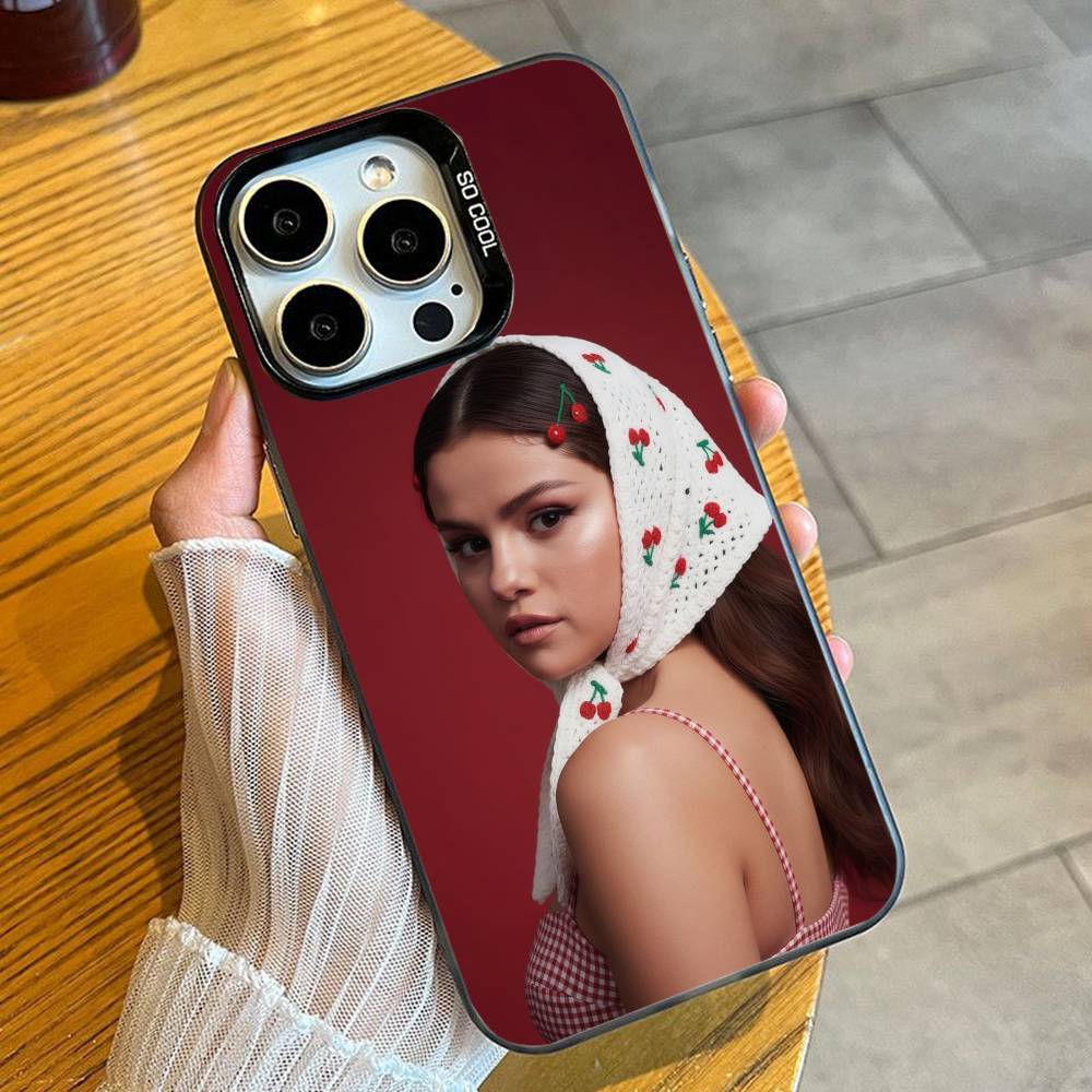 Selly S-SelenaS G-Gomez Phone Case For iPhone 16 17 15 14 12 13 Pro Max Black Candy Matte Shockproof Cover