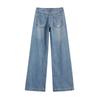 Pantaloni Jeans Casual Gamba Larga Larghi Vita Bassa Tencel Blu Ghiaccio Senza Elastico Pantaloni Casual Primavera Estate Pantaloni Jeans Oversize