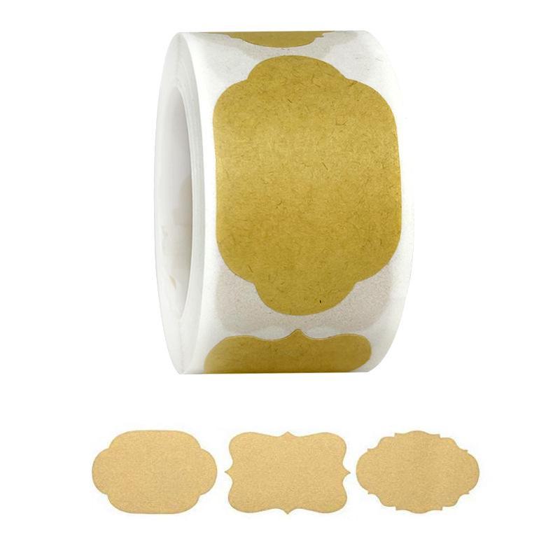 

Наклейки из крафт-бумаги в рулонах для упаковки выпечки 250 stickers/50mm*30mm