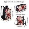 One Piece Lightweight 3PCS School Backpack Set with Front Pocket, Crossbody Bag and Pencil Case, Unisex for Boys Girls Age 6-10