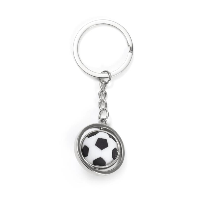 Five types of moving 3D baseball, soccer, basketball, rugby, and golf ball keychains