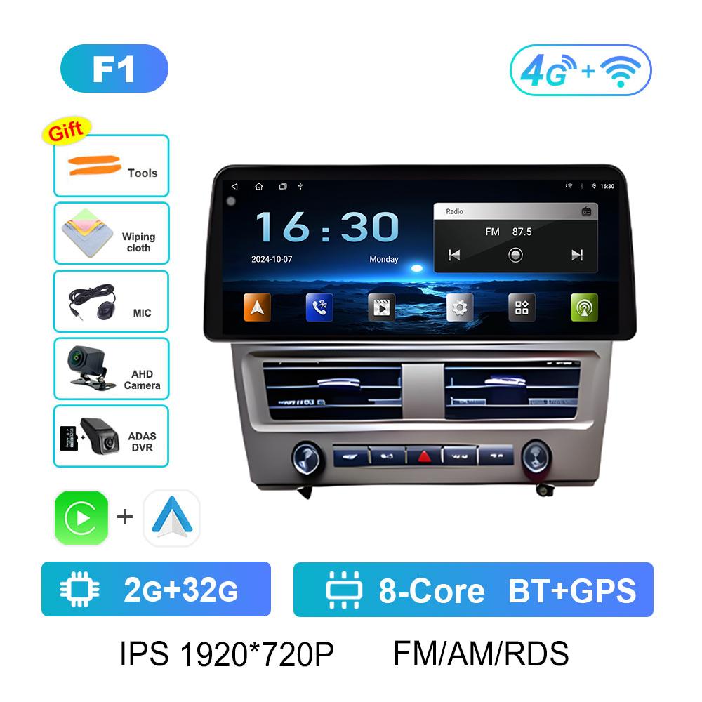 12.3 inch Touch Screen Wireless Carplay for Nissan Tiida C11 2005 2006 2007 2008 - 2010 GPS Navigation Bluetooth Cooling fan 4G