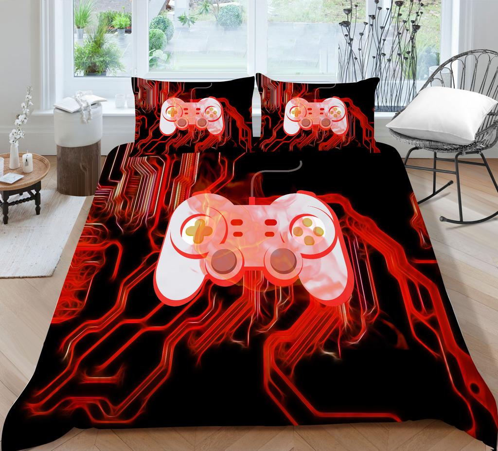 Game Mouse Zestaw pościeli domowej Poszwa na kołdrę i poszewka na poduszkę Sypialnia Pościel domowa Pełnowymiarowa zmywalna Wygodna poszewka na kołdrę Poszewka na poduszkę