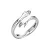 Carlisle Love Embrace Korean Couple Rings - Simple, Fashionable Open Design