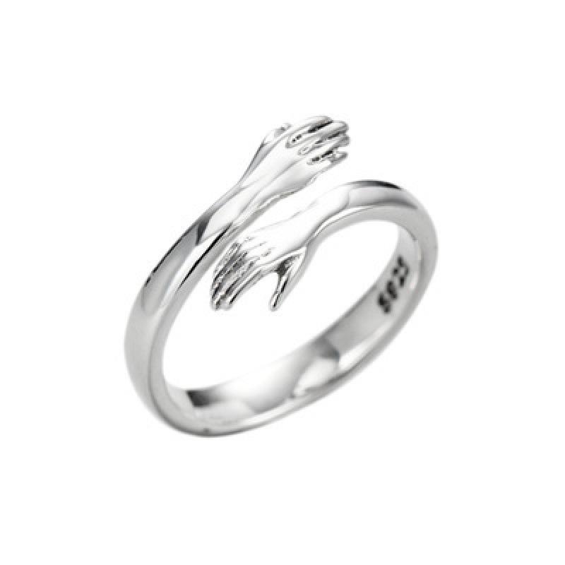 Carlisle Love Embrace Korean Couple Rings - Simple, Fashionable Open Design