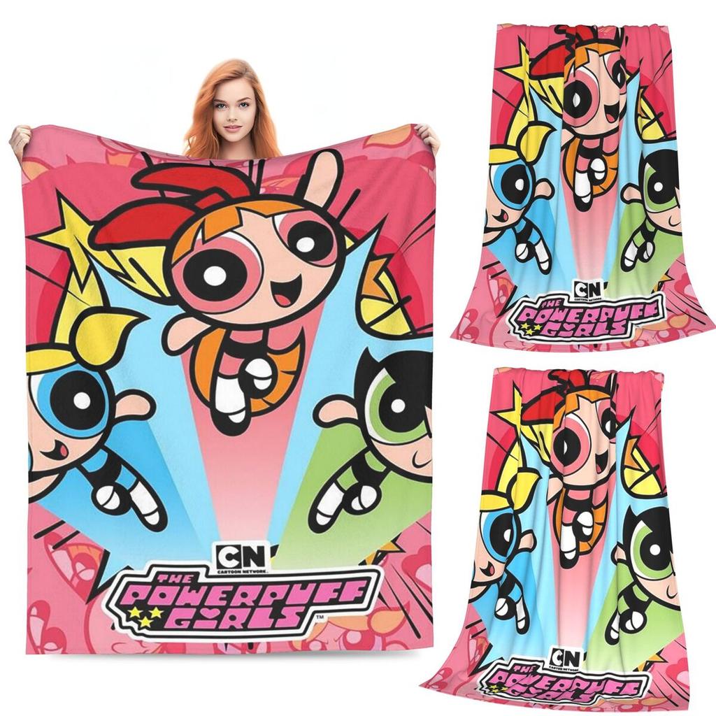 Cartoon Niedliche Powerpuff Girls Decke Weiche Warme Flanell Überwurfdecke Tagesdecke für Bett Wohnzimmer Picknick Reise Zuhause Sofa