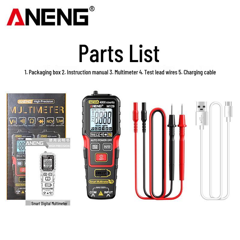 Rechargeable High-Precision Smart Digital Multimeter: Fully Automatic, Multifunctional, Anti-Burn, Universal Electrician's Tool.
