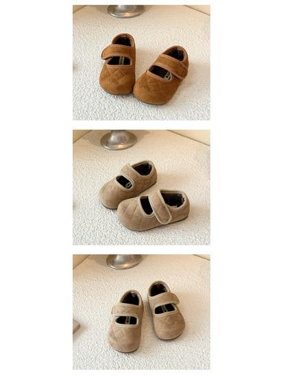 2025 New Kids' Fleece-Lined Cotton Shoes: Cozy, Warm Winter Footwear with Closed Heel for Babies