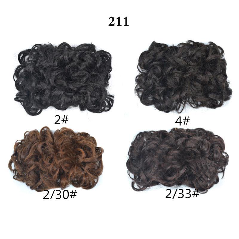 Chignon Updo Elastic Drawstring Hair Bun Pad In Black Brown Colors Straight Curly Hairpieces for Women Ladies