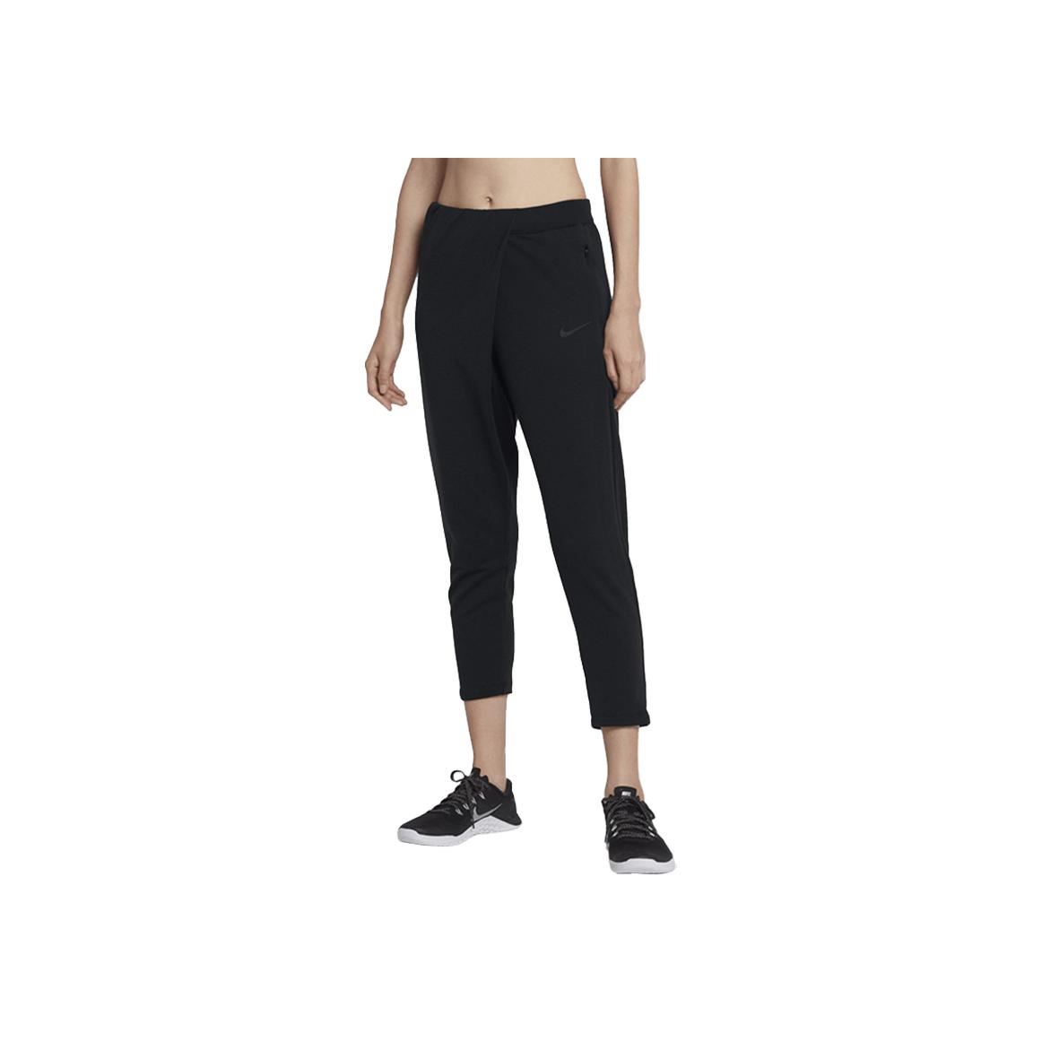 

Nike Dri-Fit Sports Lifestyle Series Mid-Rise Versatile Comfortable Nine-Point Sports Trousers Women bottoms Black 933437-010 XL