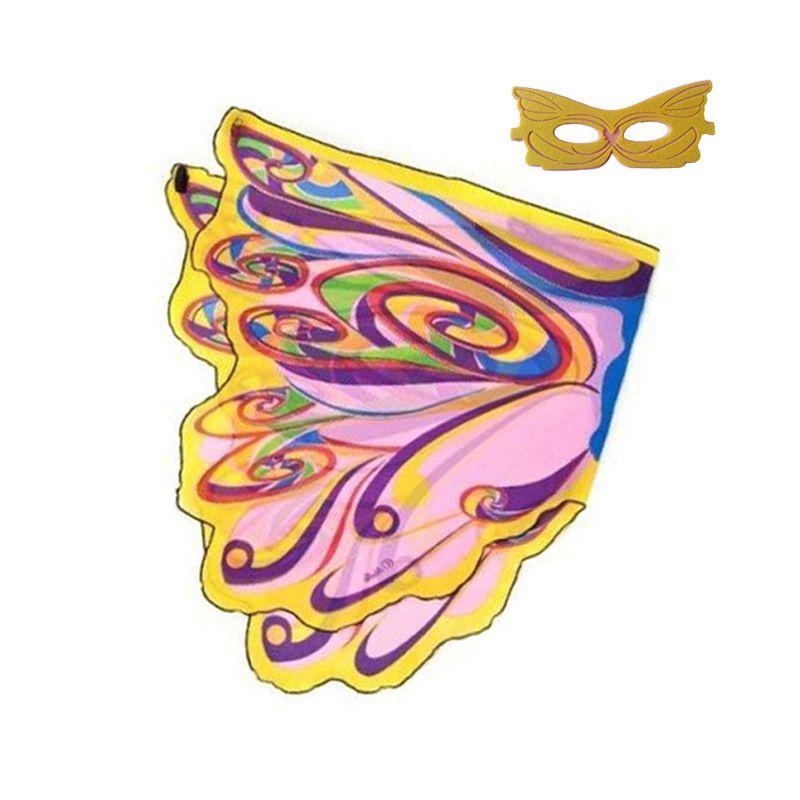 Halloween Childrens Butterfly Wings Cape Cloak With Mask Elf Dress Up Costume
