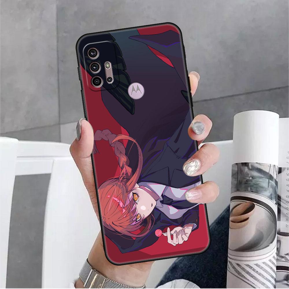 Case For Motorola G60 G30 G22 Edge 20 Lite G31 One Fusion G9 G8 G60s G51 G71 G52 G200 G50 Soft Phone Cover Chainsaw Man Makima