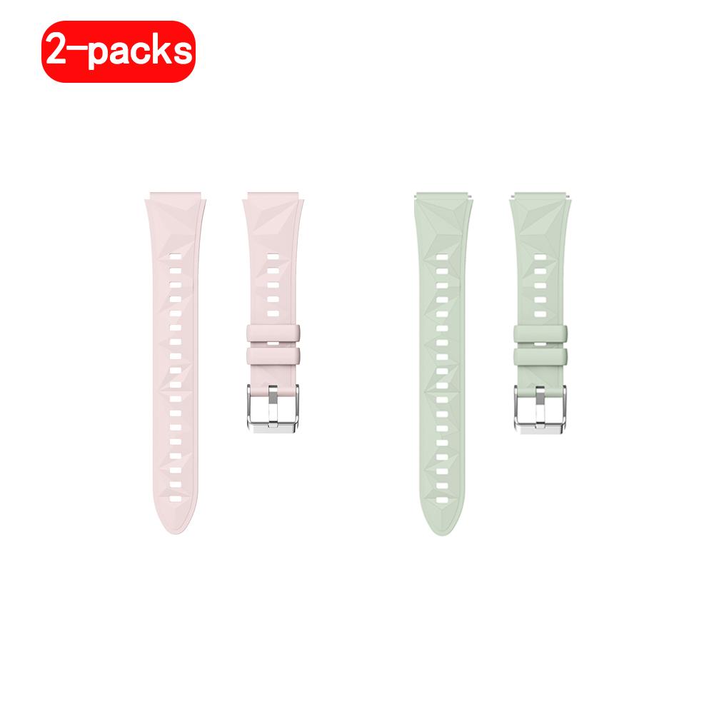 2 Stück - 18mm Geeignet für Huawei Watch GT5/GT5 Pro/GT4 Damen Silikon Dornschließe Smartwatch Armband