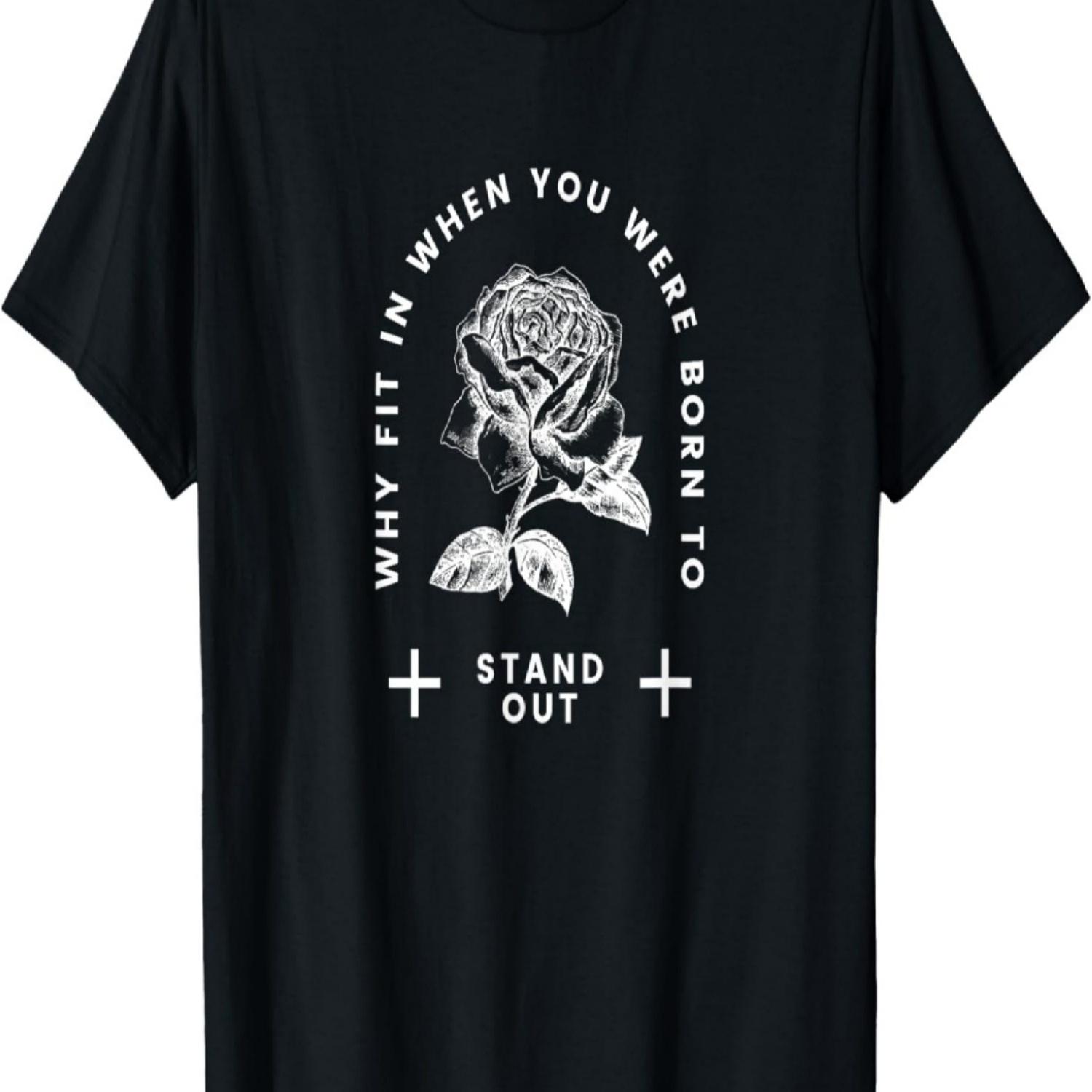 

Why fit in when you were born to stand out, cool shirt T-Shirt(1) S чёрный