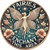 Panneau Métal Aluminium Rustique Vintage 8x8 Pouces Art Mural Fée Décoration Intérieure Ferme Jardin Pub Man Cave