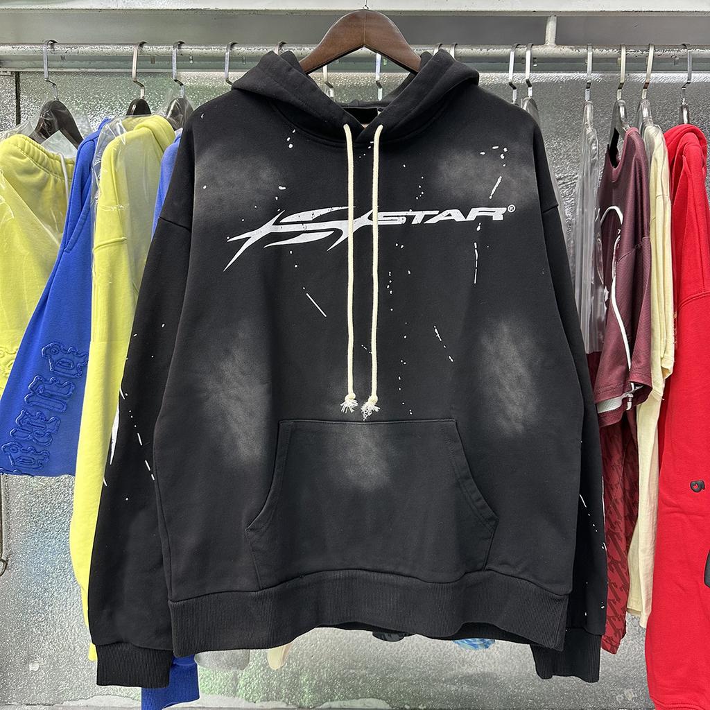 [Autumn and Winter Series] Fog High Street Washing Water Old Heavy Industry Head Printing Casual Sweater Couple Hoodie