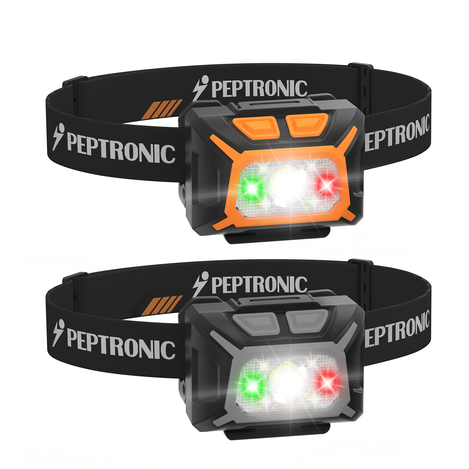 

PEPTRONIC 350 лм Светодиодный Набор и Зеленых Огней с SOS 9 Режимами Освещения Налобный Фонарь Часы Диммируемого С Фокусированным или Рассеянным IPX4 Регулируемый Компактный и