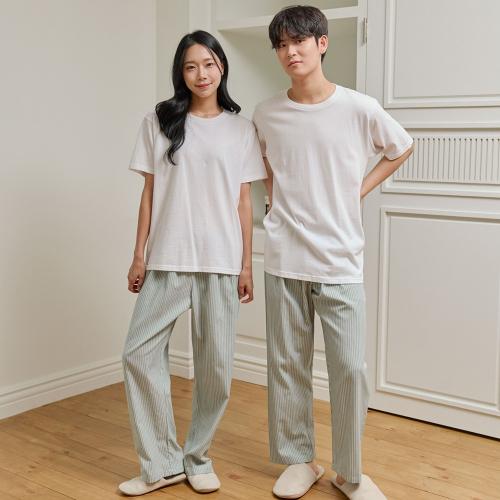 

[JJINIYA] Хлопковые брюки для пижамы Крис Мятные, 9 частей [Отправка из Кореи] 100% Оригинал Mint - 980