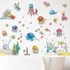 Cartoon Jellyfish Paradise Wall Sticker Self-Adhesive Removable for Kids Room Bathroom Home Decor