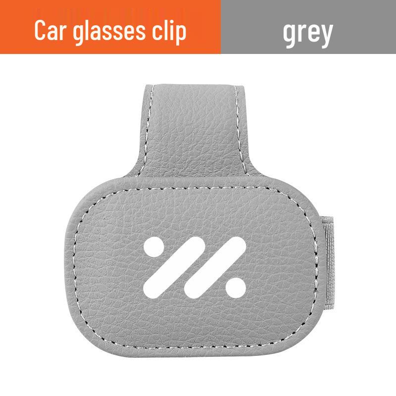 Multifunctional Leather Car Visor Clip for Tickets, Sunglasses, and Cards (Model: LS7 LS6L7)