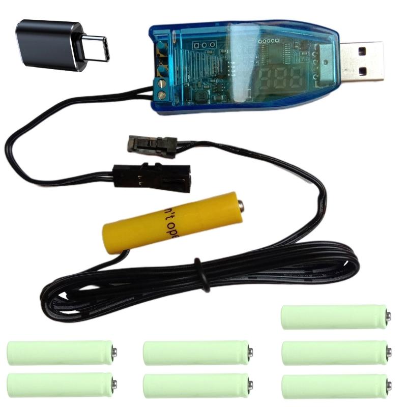 

Type C USB to 1V-24V Adjust Voltage with Display AAA/LR03 Dummy Battery Cable for Cameras Clock Radio LED Light Keyboard 1