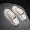 Half Dragged White Shoes for Women Breathable and Casual Canvas Shoes