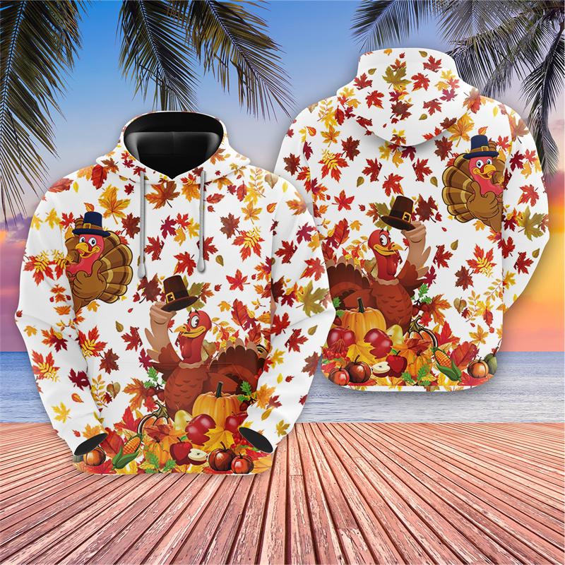 

Щасливого Дня Подяки Графічні світшоти Туреччина Кленовий лист Толстовки з 3D-принтом Чоловіки Жіночий одяг Повсякденний гарбуз Спортивний костюм Подарунки Топ 5XL