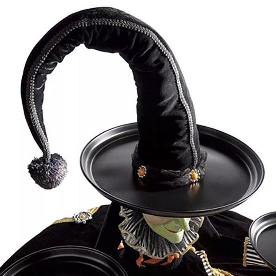 Halloween Witch Tray Multi-purpose Realistic Reusable Anti-fade Delicate Festival Prop Resin Crafts Halloween Desktop Harlequin Witch Server for Party