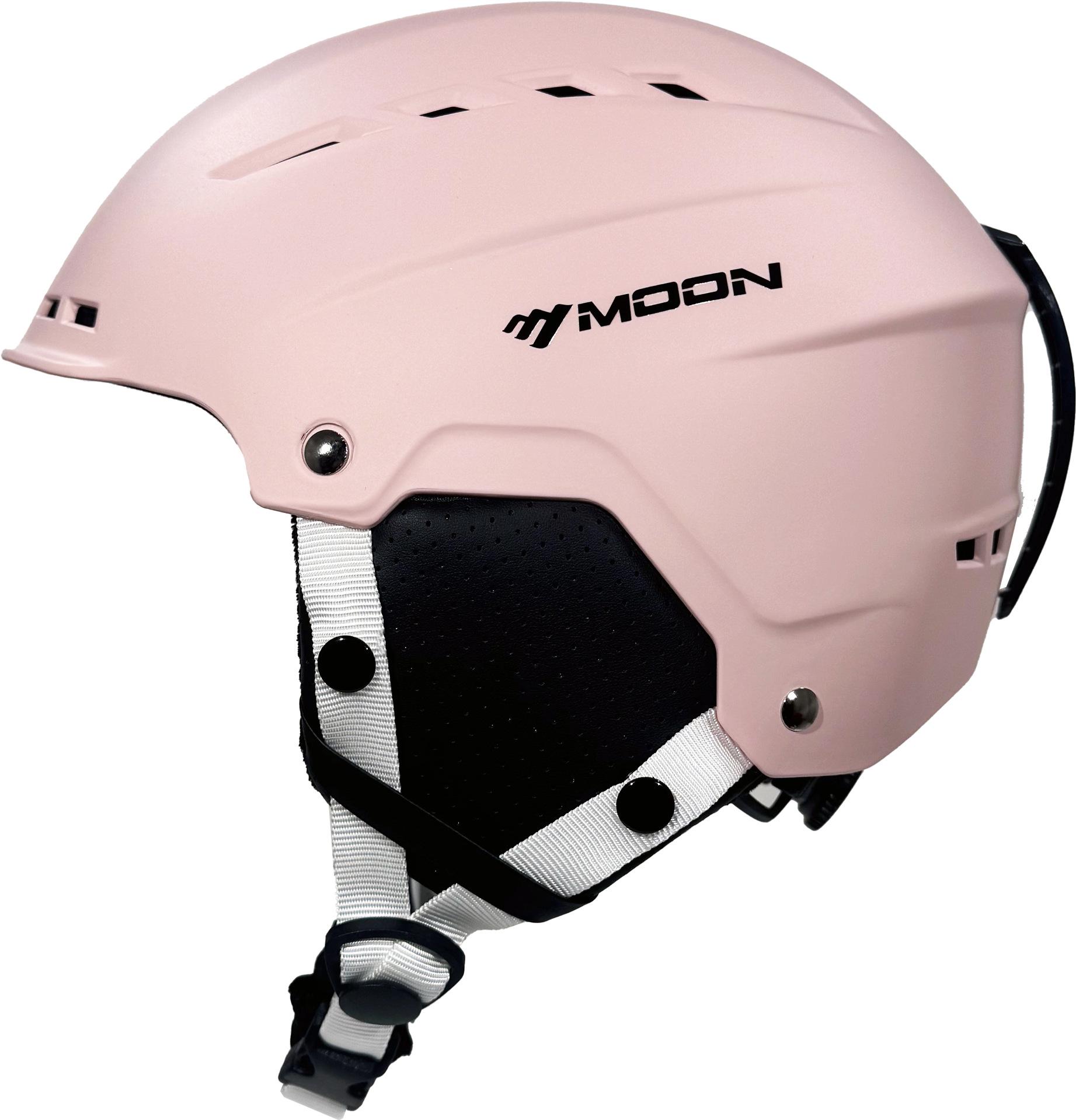 

Горнолыжный шлем MOON со встроенными очками для азиатской формы головы — унисекс, одно- и двухскатный, защитное снаряжение