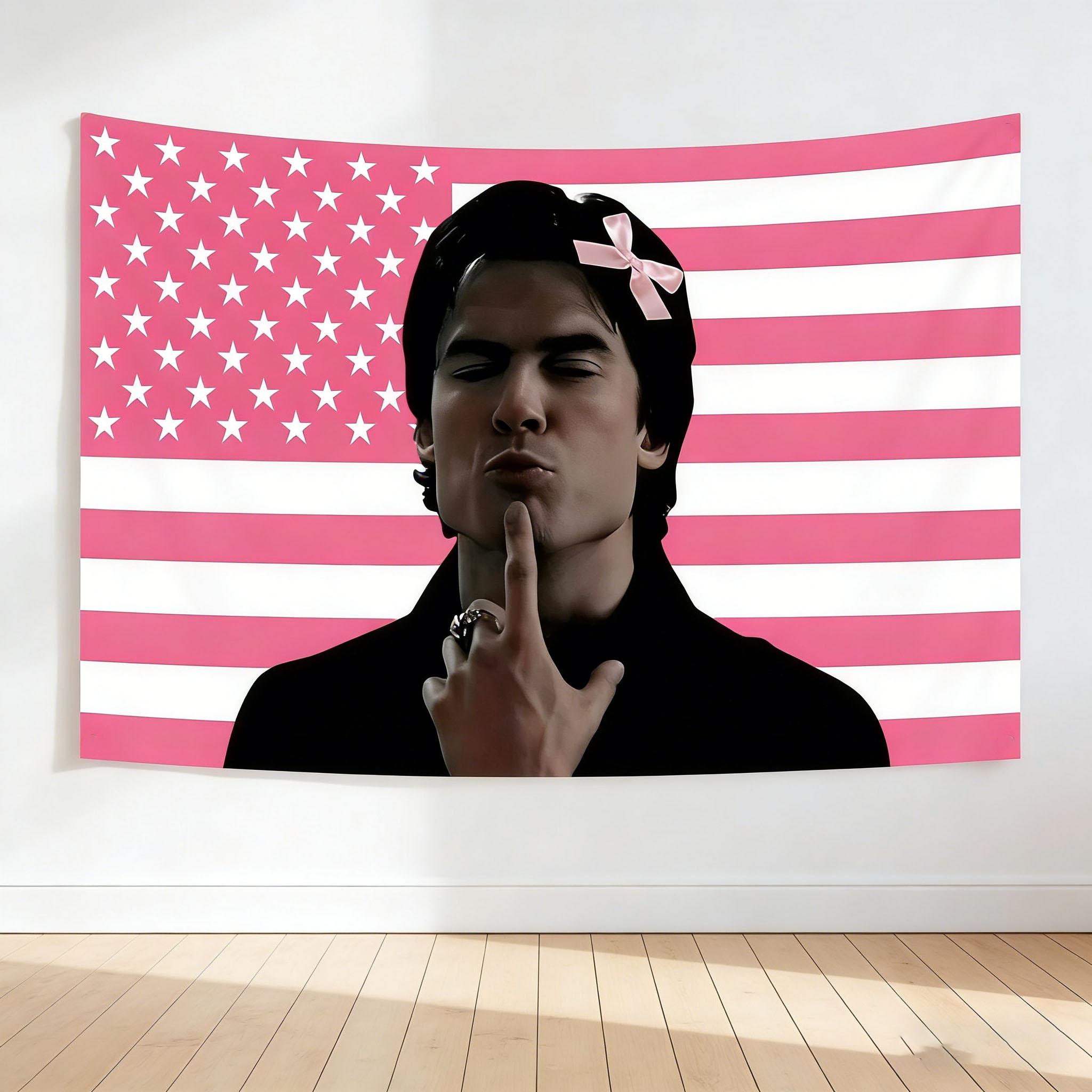 

Damon Salvatore Tapestry Flag Wall Hanging Fan Art Wall Decor Perfect for Bedroom Dorm Living Room Decoration 74x94cm(29x37in)