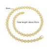 ZAKOL 45CM New Shiny Round Rhinestone Hip Hop Tennis Chain Bracelet Necklace Set for Women Men Jewelry Gift