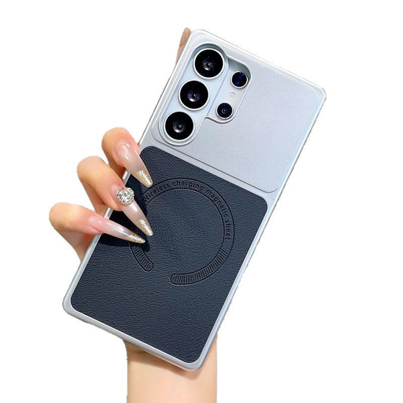 New Samsung S26 Ultra Leather Texture Magnetic Shockproof Protective Case for S24 Plus