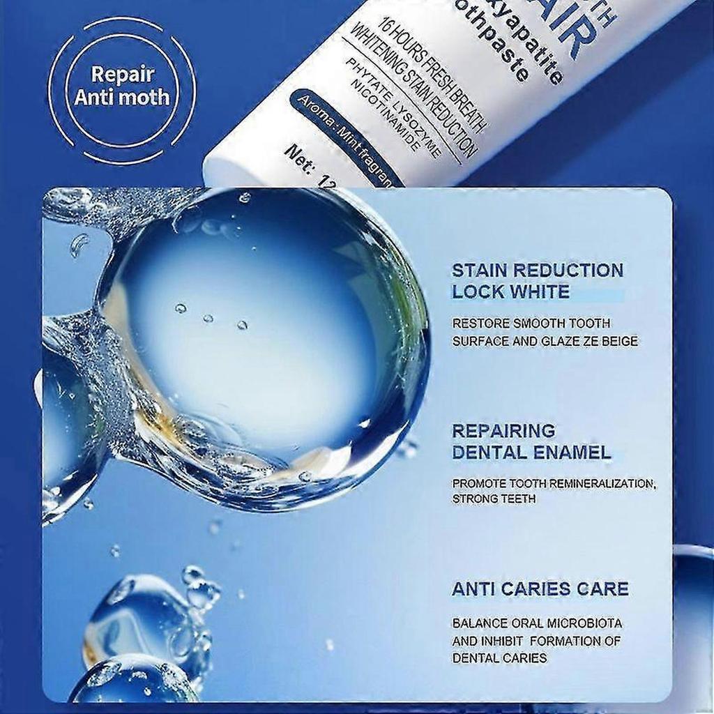 Hydroxyapatite Toothpaste for Advanced Enamel Protection, Gentle and Effective Formula, Fluoride-Free Toothpaste for Sensitive Teeth