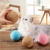 Interactive Super Big 10CM Sisal Cat Ball Toy with Sound for Kittens Teeth Cleaning Anti Bite Scratching Ball Pet Supplies