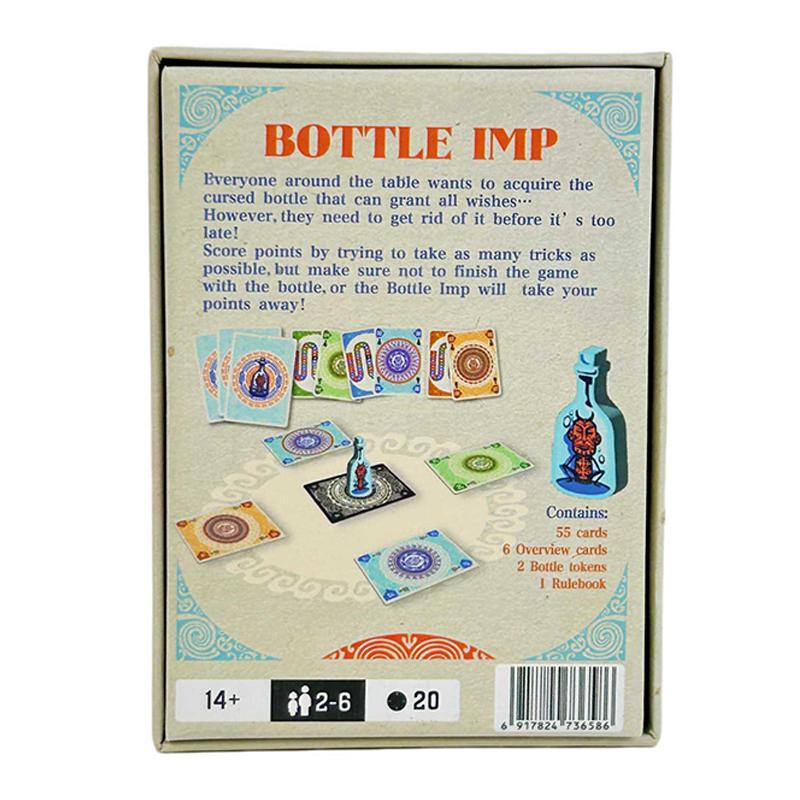 BOTTLE IMP Board Game English Version with Devil Contract Cards New Variants for 2-6 Players Family Fun