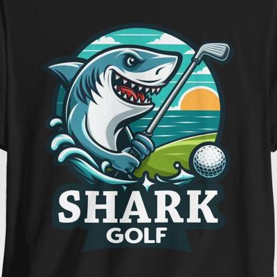 Funny Shark Golf T-Shirt: Novelty Golfing Gift