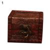 Vintage Small Wood Flower Coin Pattern Box Jewelry Bracelet Storage Holder Case