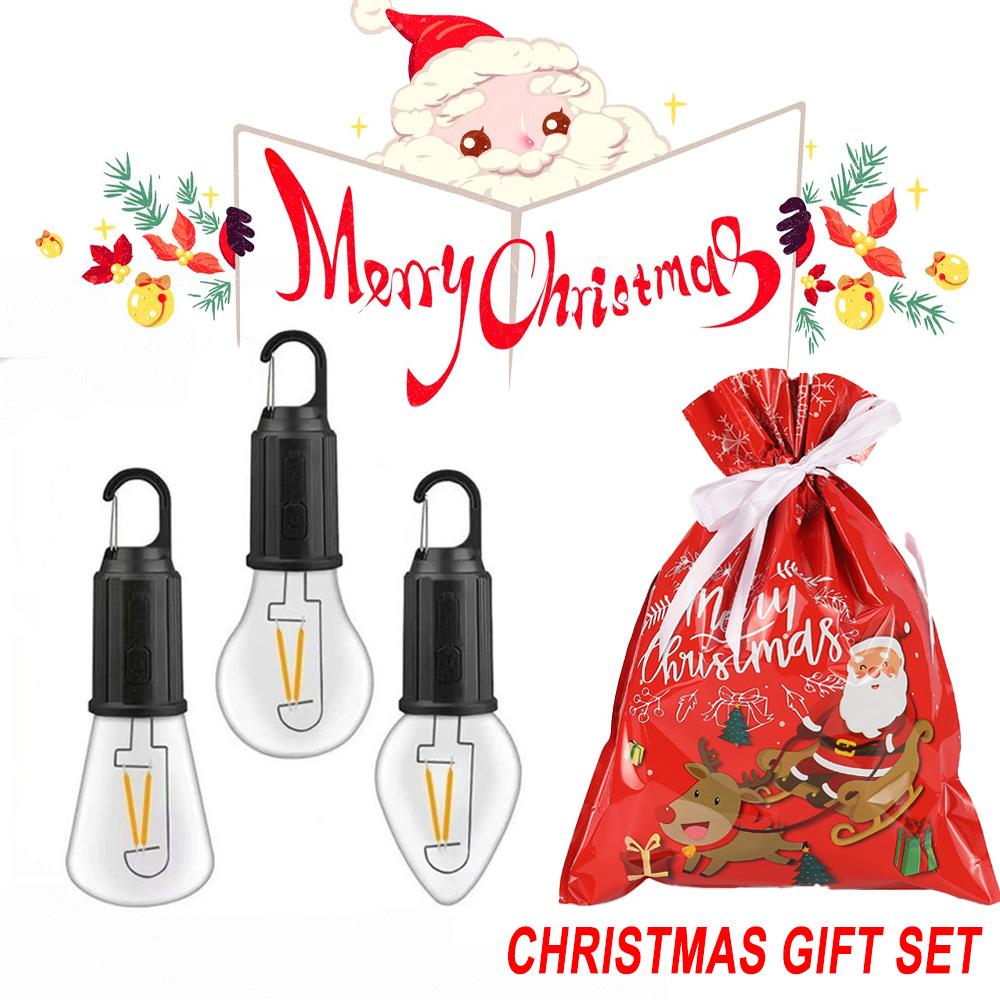 Rechargeable LED Camping Light Type-C 150LM Waterproof Tent Lantern with Hook 3 Light Mode for Hiking Fishing Emergency Outdoor