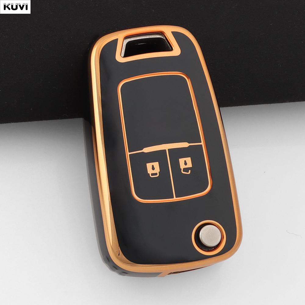 2 Buttons Tpu Shell For Chevrolet Cruze Aveo Trax Sail Malibu For Opel Vauxhall Astra Corsa Meriva Insignia Car Key Case Cover