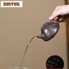 150ml Antike Yixing Lila Ton Teekannen Handgefertigter Stein Schöpfkrug Rohmaterial Schwarzes Gold Schlamm Kessel Zisha Teegeschirr Bastelbedarf Cha
